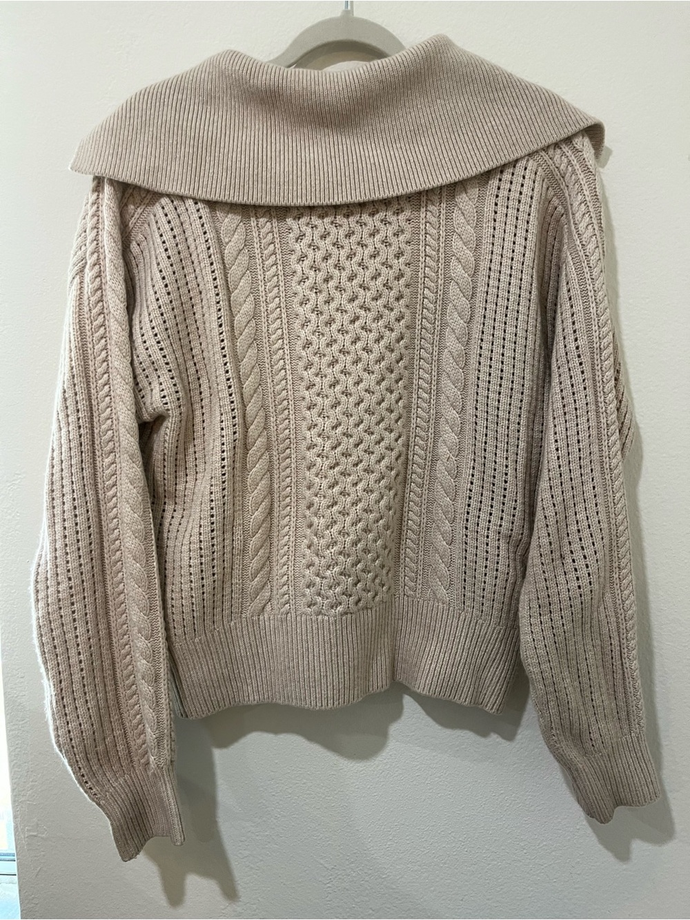 Varley CAMELLO RELAXED CABLE HALF ZIP TRUE KNIT BLEND - Picture 6 of 7